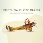 AJ015 1918 Yellow Curtiss JN-4 1:24 